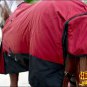 72" HILASON 1200D WINTER WATERPROOF 400GSM POLY TURNOUT HORSE BLANKET RED