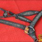 HILASON WESTERN LEATHER HORSE ONE EAR HEADSTALL BREAST COLLAR SET ANTIQUE BLACK