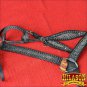 HILASON WESTERN LEATHER HORSE ONE EAR HEADSTALL BREAST COLLAR SET ANTIQUE BLACK