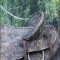 RI116BKRO 16" WESTERN LEATHER COWBOY RANCH ROPING PLEASURE RIDING HORSE SADDLE