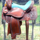 BH108-F HILASON WESTERN LEATHER BARREL RACING TRAIL PLEASURE RIDING SADDLE 15"