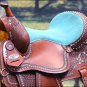 BH108-F HILASON WESTERN LEATHER BARREL RACING TRAIL PLEASURE RIDING SADDLE 15"