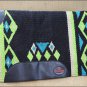 FE123-F HILASON WESTERN NEW ZEALAND WOOL HORSE SADDLE BLANKET BLACK GREEN
