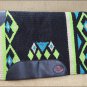 FE123-F HILASON WESTERN NEW ZEALAND WOOL HORSE SADDLE BLANKET BLACK GREEN
