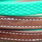 GREEN 8ft WEAVER LEATHER BARREL PLEASURE REIN WITH RUBBER GRIP HORSE ROPING