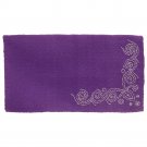 34X38 TOUGH 1 WOOL SADDLE BLANKET WITH DESIGNER DOTS PURPLE