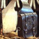 BH108DB-F HILASON WESTERN LEATHER COWBOY TRAIL RIDE HORSE SADDLE BAG