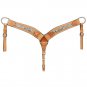 TOUGH 1 SHAPED BREASTCOLLAR W/ SPOTTED HAIR OVERLAY STAR CONCHO LIGHT OIL