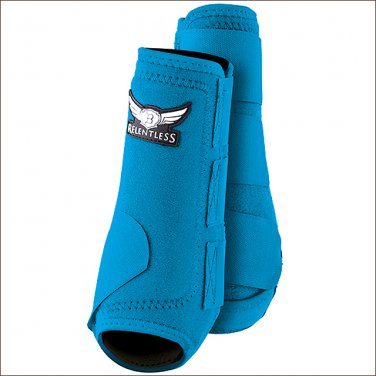LARGE TREVOR RELENTLESS ALL AROUND HORSE SPORT HIND REAR BOOTS PAIR TURQUOISE