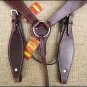 HILASON WESTERN LEATHER HORSE BRIDLE HEADSTALL BREAST COLLAR - DARK BROWN