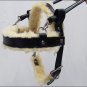 GH106-F HILASON BLACK GENUINE LEATHER X LARGE ASSISTANCE DOG HARNESS WITH HANDLE