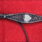 HILASON WESTERN LEATHER HORSE HEADSTALL ANTIQUE BLACK BLING HEART