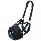 LARGE TOUGH 1 DELUXE EASY POLY NYLON EXTRA PADDED BREATHE HORSE V MUZZLE BLACK