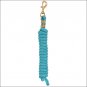 5/8" X 8' WEAVER POLYPROPYLENE SOFT LEAD ROPE W/ SOLID BRASS 225 SNAP TURQUOISE