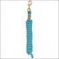 5/8" X 8' WEAVER POLYPROPYLENE SOFT LEAD ROPE W/ SOLID BRASS 225 SNAP TURQUOISE