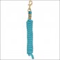 5/8" X 8' WEAVER POLYPROPYLENE SOFT LEAD ROPE W/ SOLID BRASS 225 SNAP TURQUOISE