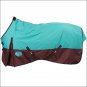 51 inch TOUGH1 TURQUOISE HEAVY WEIGHT 600D WATERPROOF POLY TURNOUT HORSE BLANKET