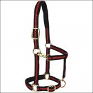 WEAVER RED PADDED ADJUSTABLE CHIN AND THROAT SNAP HALTER AVERAGE HORSE