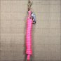 DIVA PINK WEAVER TACK HORSE POLY LEAD ROPE W/ SOLID BRASS 225 SNAP