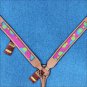 HILASON WESTERN LEATHER HORSE BREAST COLLAR TAN W/ BUBBLES INLAY