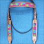 HILASON WESTERN LEATHER HORSE BRIDLE HEADSTALL TAN W/ BUBBLES INLAY