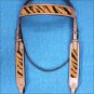 HILASON WESTERN LEATHER HORSE BRIDLE HEADSTALL TAN W/ TIGER PRINT INLAY