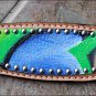 HILASON WESTERN LEATHER HORSE BREAST COLLAR PEACOCK HAND PAINT