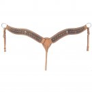 TOUGH 1 MIDNIGHT RUN CROSS CONCHO BREASTCOLLAR W/ BROWN OVERLAY