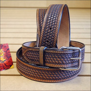 44" HILASON HAND MADE BUFFALO HIDE LEATHER HEAVY DUTY STICHED GUN HOLSTER BELT