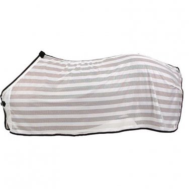 81in. TOUGH-1 LIGHT WEIGHT PROTECTIVE HORSE FLY SCRIM SHEET WHITE W/ BLACK TRIM