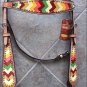 HILASON WESTERN LEATHER HORSE BRIDLE HEADSTALL AZTEC HAND PAINT