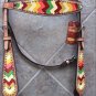HILASON WESTERN LEATHER HORSE BRIDLE HEADSTALL AZTEC HAND PAINT