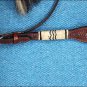 HILASON WESTERN LEATHER HORSE HEADSTALL BRIDLE RAWHIDE BRAIDED MAHOGANY