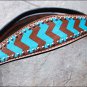 HILASON WESTERN LEATHER HORSE BRIDLE HEADSTALL TURQUOISE BROWN HAND PAINT