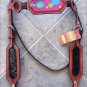 HILASON WESTERN LEATHER HORSE BRIDLE HEADSTALL MAHOGANY W/ BUBBLES INLAY