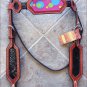 HILASON WESTERN LEATHER HORSE BRIDLE HEADSTALL MAHOGANY W/ BUBBLES INLAY