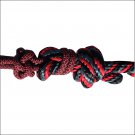 PROFESSIONAL CHOICE DURABLE HORSE NYLON ROPE HALTER W/ MATCHING LEAD CRIMSON