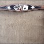 SS22 NEW HILASON WESTERN LEATHER HORSE BREAST COLLAR BLACK W/ HAND PAINT CARDS