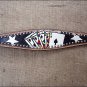 SS22 NEW HILASON WESTERN LEATHER HORSE BREAST COLLAR BLACK W/ HAND PAINT CARDS