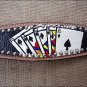 SS22 NEW HILASON WESTERN LEATHER HORSE BREAST COLLAR BLACK W/ HAND PAINT CARDS