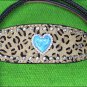 HILASON WESTERN LEATHER HORSE HEADSTALL BREAST COLLAR LEOPARD TURQUOISE CONCHO