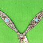 HILASON WESTERN LEATHER HORSE HEADSTALL BREAST COLLAR LEOPARD TURQUOISE CONCHO