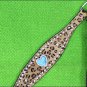 HILASON WESTERN LEATHER HORSE HEADSTALL BREAST COLLAR LEOPARD TURQUOISE CONCHO