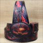 26" SILVER CREEK AMERICAN HERITAGE EAGLE CRAFT BLACK LEATHER MEN BELT 1-1/2" Wd