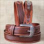 32x1 1/2" 3D TAN MENS WESTERN FASHION LEATHER BELT REMOVABLE BUCKLE W/ CONCHO