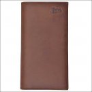JUSTIN BROWN TAN DISTRESSED LEATHER BASIC RODEO MENS WALLET W/ 5 CARD SLOTS