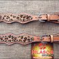 PS113F- HILASON WESTERN LEATHER SPUR STRAPS LEOPARD CHEETAH HAIR ON LEATHER