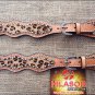 PS113F- HILASON WESTERN LEATHER SPUR STRAPS LEOPARD CHEETAH HAIR ON LEATHER