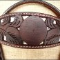 F305 HILASON WESTERN HORSE BRIDLE HEADSTALL DARK BROWN W/ SNAKE PRINT INLAY