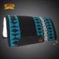 MADE IN USA FE323-F HILASON WESTERN WOOL GEL SADDLE BLANKET PAD BLACK TERQUOISE